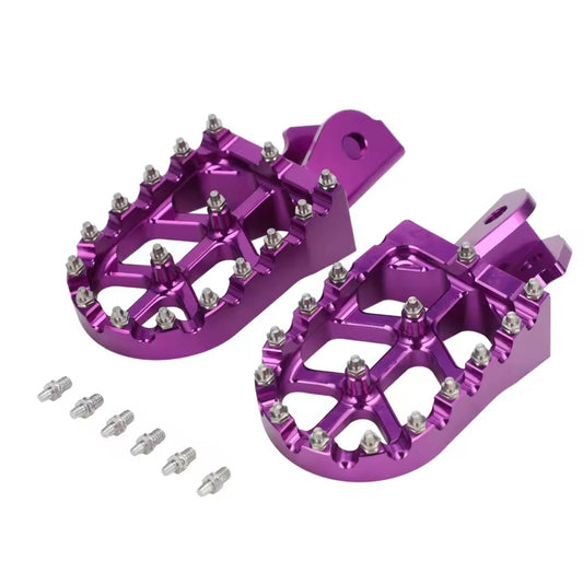 Purple Heavy Duty Foot Pegs Pedals for Surron Light Bee X/S & E Ride Bikes