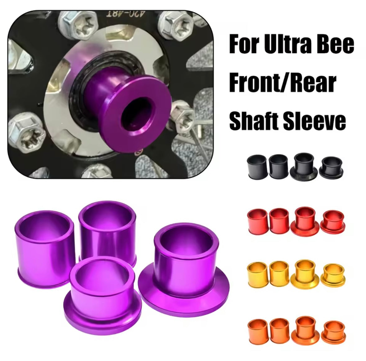 Surron Ultra Bee Front & Rear Axle Wheel Bushing Spacers
