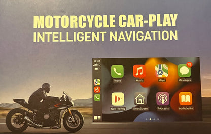 Motorcycle CarPlay & Android Auto Plug And Play Music Navigation Hands Free Bluetooth (Custom Fit ANY Motorcycle/EBike)