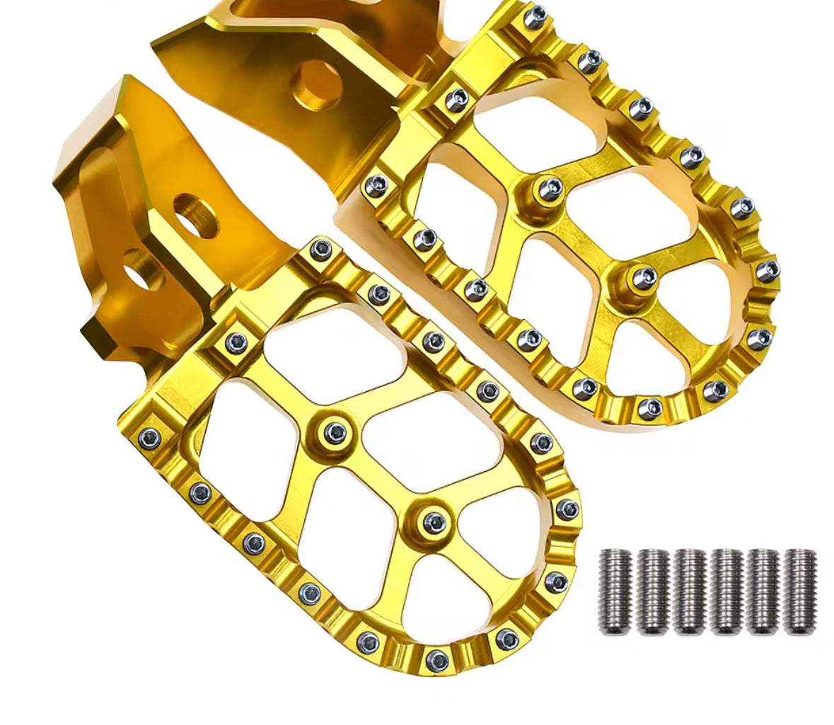 Extra Wide Gold Foot Pegs Footrest Pedals For Surron Ultra Bee